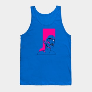 one eyes open potrait Tank Top